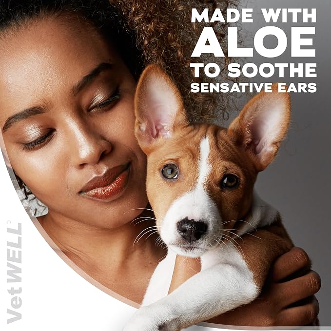 VetWELL Ear Cleaner for Dogs and Cats, 8 oz, Sweet Pea Vanilla (Pack of 2)