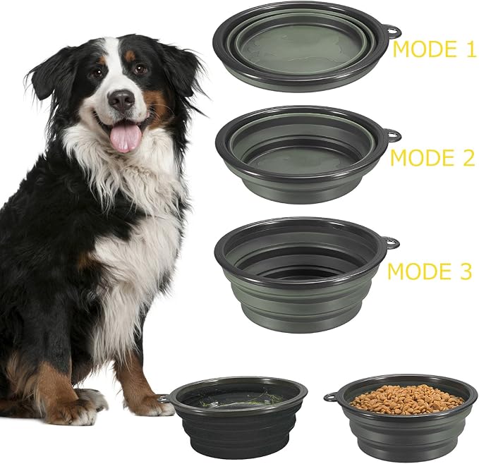 Comsun Collapsible Dog Bowls, 2 Pack