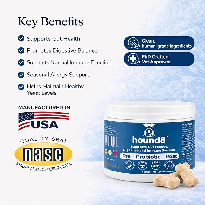 Probiotics for Dogs - Dog Probiotics Chews 10 Strain 3 Billion CFUs, Pre & Postbiotics for Gut Health - Supports Occasional Diarrhea, Immunity, Energy and Skin & Coat - Beef Flavor, 30 Chews