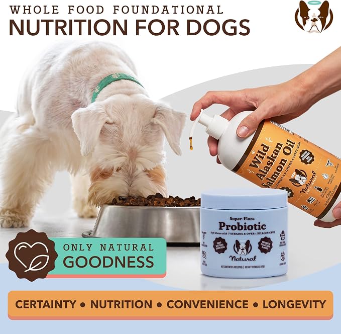 Natural Dog Company Hip & Joint and Probiotic Chews for Dogs Bundle: Glucosamine & Probiotics - Joint Support and Digestive Health Combo for Dogs of All Breeds and Sizes