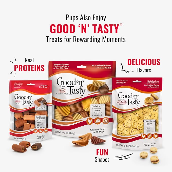 Good ‘n’ Fun Triple Flavor Kabobs Chews for All Dogs, 24 Ounces, Treat Your Dog to Long-Lasting Chews Made from Beef Hide, Real Chicken, Pork Hide, Duck and Chicken Liver