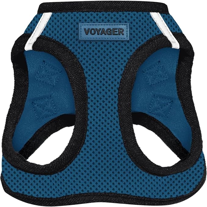Voyager Step-in Air Dog Vest Harness - Blue/Black Trim, X-Small | 13 - 14.5" in Chest, Reflective Bands, All Weather Breathable Air Mesh, Cats Compatible, Lightweight, Fast Drying