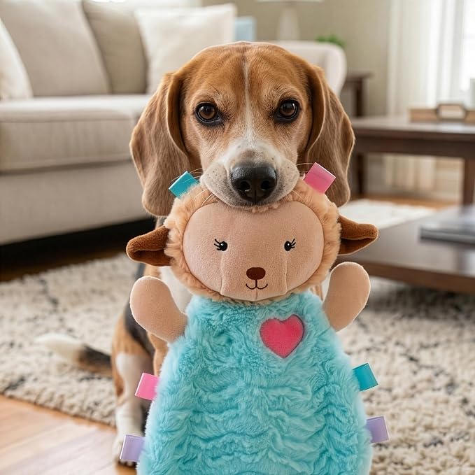 SPOT Soothers Tabbie Lambie Dog Toy - 12in Stuffing-Free Calming Plush with Lavender Scent & Squeaker for Puppies & Small Dogs, Separation Anxiety Relief - 1 of 3 Assorted Colors, Sent at Random