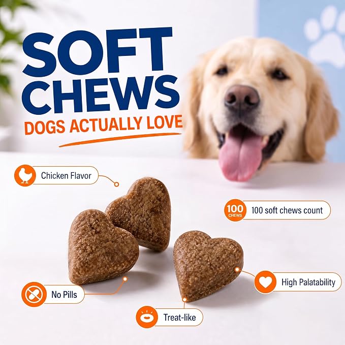 Dog Allergy Chews Anti-Itch Skin & Coat Probiotics 15 Chews