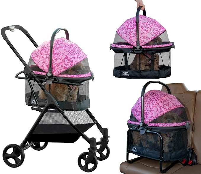 Pet Gear 3-in-1 View 360 Travel System Stroller - Blossom, 4 Wheel