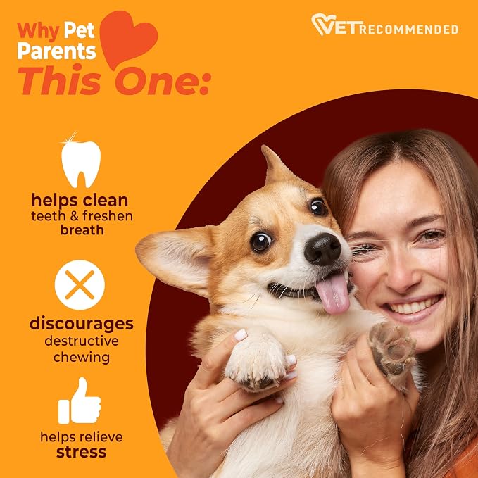Nylabone Strong Chew Ring Dog Chew Toy Made with Real Beef & Chicken | X-large breeds, durable, long-lasting dog bone, textures help clean teeth, keeps dogs busy, for dogs 50+ lbs