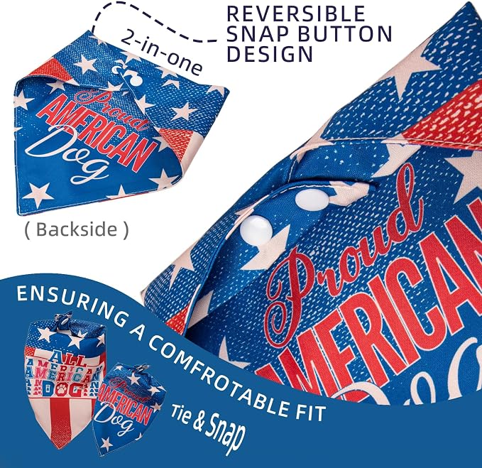 4th of July Dog Bandana, X-Large, 75lbs