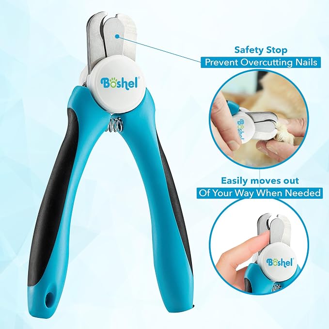 Boshel Large Dog Nail Clippers with Safety Guard & Nail File