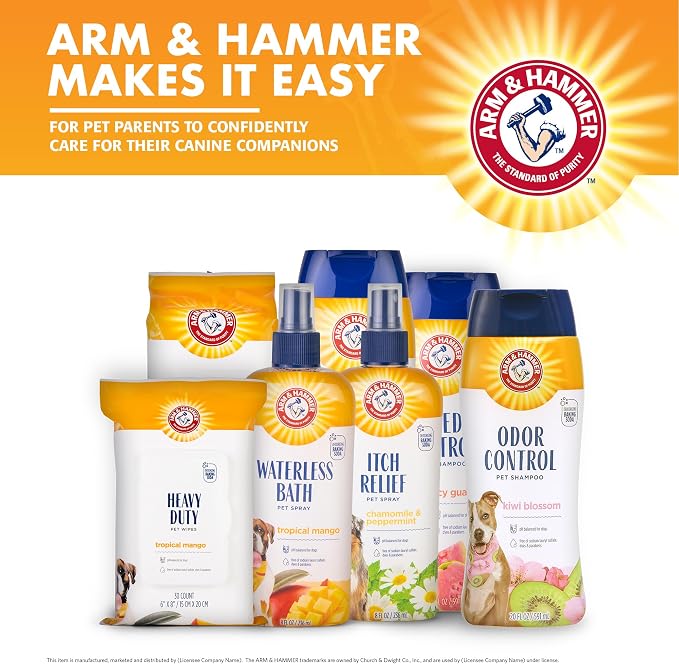 Arm & Hammer Deodorizing Waterless Dog Bath Spray, Mango Scent, 8 Fl Oz