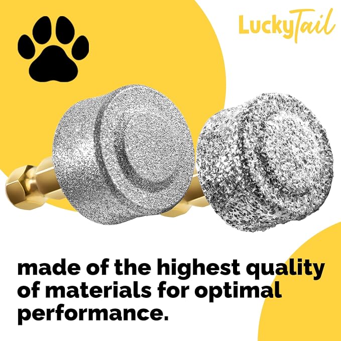 LUCKY TAIL Dog Nail Grinder Replacement Heads, 2-Pack
