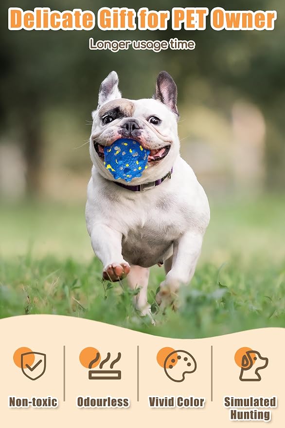 Moonorange Dog Ball, Floating, 3.7in, Grey, Large