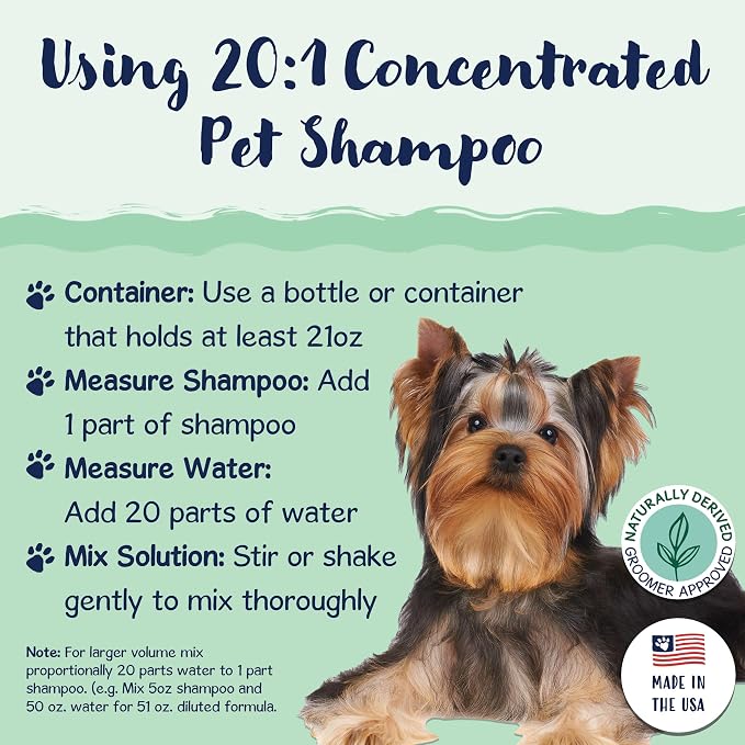 Bobbi Panter Itch Relief Dog Shampoo Tea Tree, Lavender & Flaxseed – Soothing Natural Formula for Itchy & Irritated Skin, Moisturizing, Tear-Free, 16:1 Concentrate, 1 Gallon (Case of 4)
