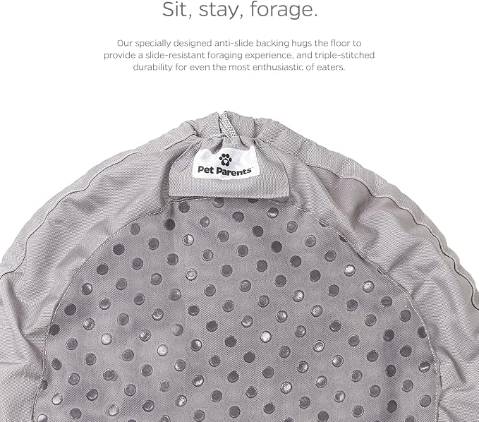 Pet Parents Forager Bowls, Slow Feeder Dog Bowls with SoftSnout & Non-Slip Backing Technology, Dog Feeder Mat & Snuffle Mat for Large Dogs and Small Dogs (Forest Modern Grey)