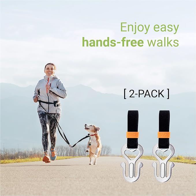 SVD.PET 2PC Dog Poop Bag Holder, Stainless Steel Waste Bag Holder, Dog Poop Bag Carrier, Hand Free Holder (Metal)