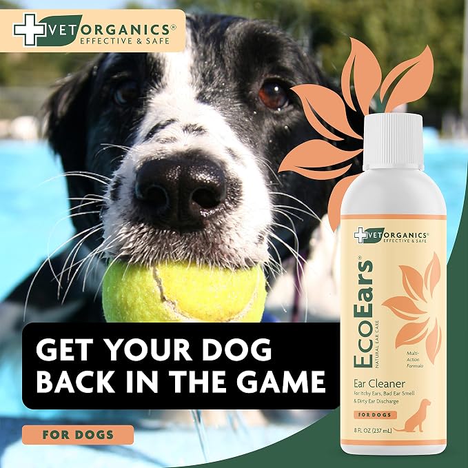 Vet Organics EcoEars Dog Ear Cleaner, 8 oz (2 Pack)