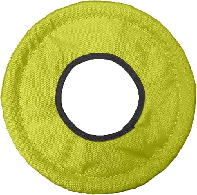 Nerf Dog Trackshot Toss and Tug Ring Dog Toy, Lightweight, Durable and Water Resistant, 9 Inches, for Medium/Large Breeds, Single Unit, Green/Black (Pack of 2)
