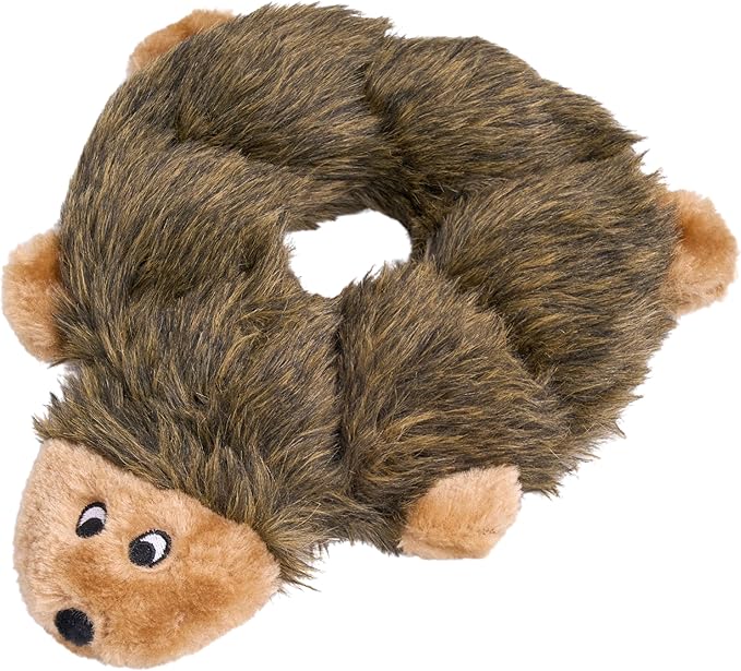 ZippyPaws Loopy No Stuffing Dog Toys to Keep Them Busy - 10" | For Small, Medium, & Large Dogs, Squeaky Pet Toy for Boredom, Unstuffed Chew Toy, Soft Plush Puppy Products, Hedgehog