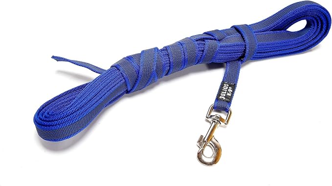 Color & Gray Super-Grip Leash without Handle, 0.79 in x 9.8 ft, Blue-Gray