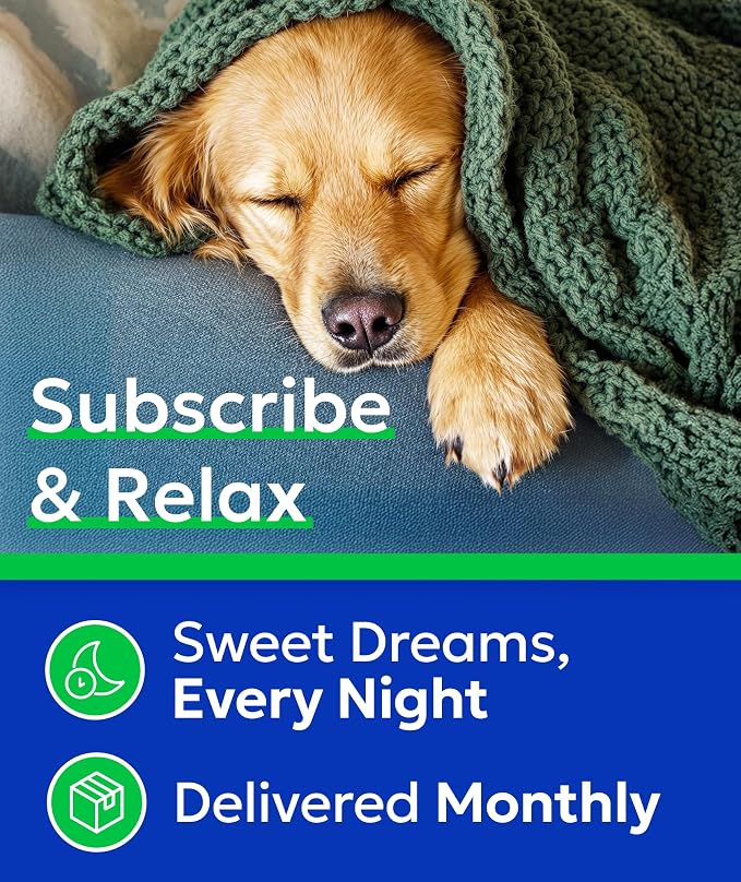 BARK&SPARK Advanced Calming Chews for Dogs, Hemp, Melatonin, 60-Pack, 60Ct