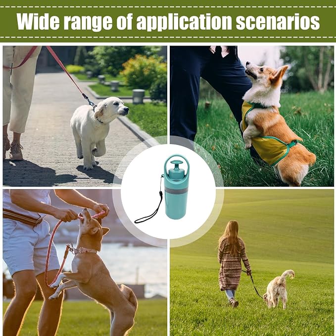 Poop Scooper for Dogs, Dog Waste Picker Dog Poop Scooper with 15piecs Bag Dispenser, Portable Pooper Scoopers Outdoor