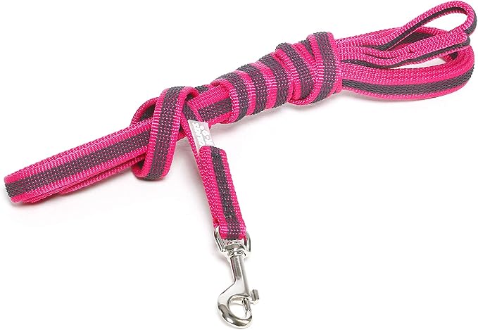 Color & Gray Super-Grip Leash with Handle, 14 mm x 3 m, Pink-Gray