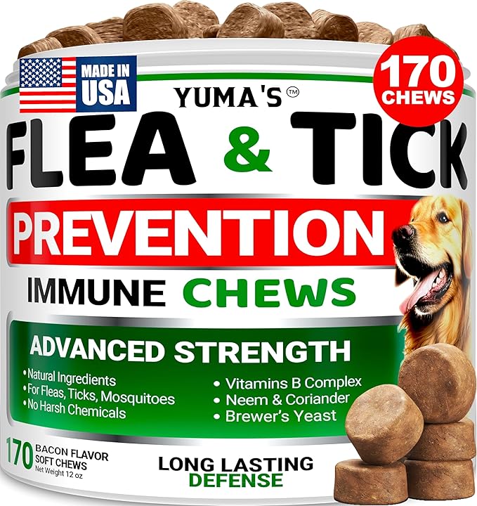 Flea and Tick Prevention for Dogs Chewables - 170 Treats - Flea Oral Pills