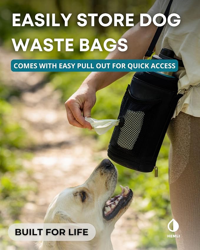 32 oz. Portable Dog Water Bottle and Bowl, Perfect for Walking, Hiking and Travel