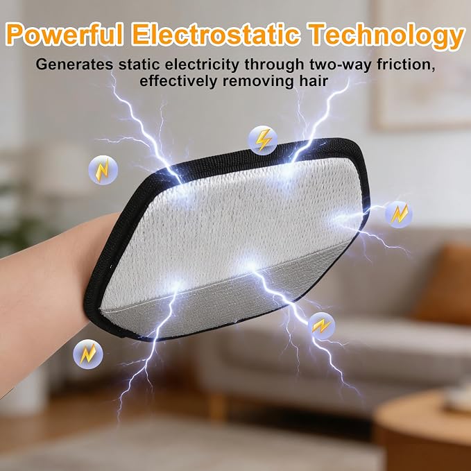 Pet Hair Removal Glove, Orange