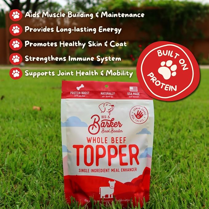 Beg & Barker Beef Dog Food Topper - Single Ingredient, 8oz
