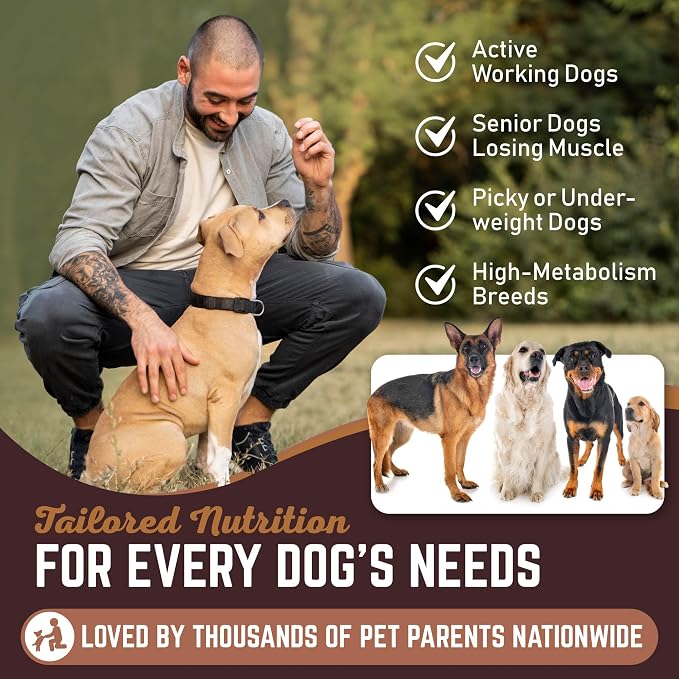 All American Canine Dog Weight Gainer Powder, Bulk 5 lb, 230 Servings