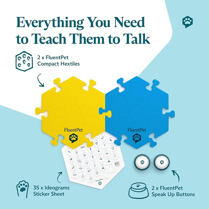 Tester Kit: 2 Dog Talking Buttons & HexTiles