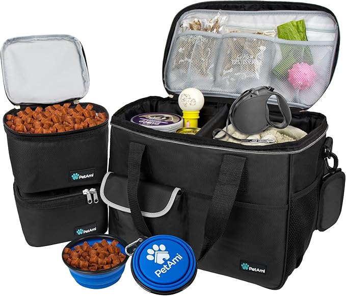 PetAmi Dog and Cat Travel Bag, Black, Medium