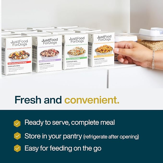 JustFoodForDogs Pantry Fresh Wet Dog Food - Chicken & White Rice, 12.5oz (Pack of 24)