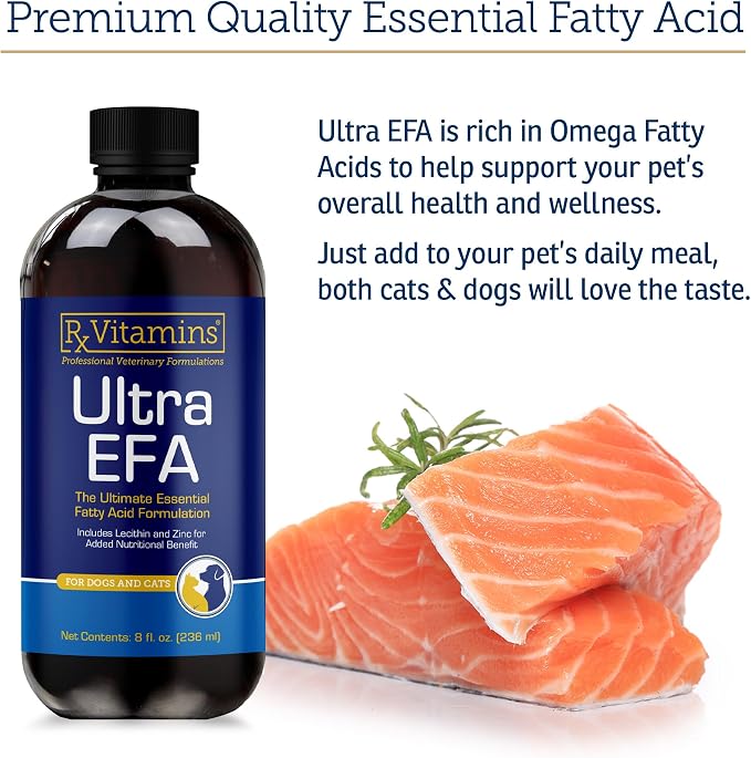 Rx Vitamins Ultra EFA Omega 3 Fish Oil for Dogs & Cats - 8oz