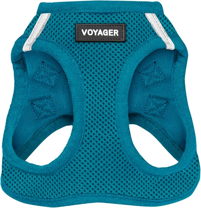 Voyager Step-in Air Dog Vest Harness - Turquoise, XX-Small | 12 - 13.5" in Chest, Reflective Bands, All Weather Breathable Air Mesh, Cats Compatible, Lightweight, Fast Drying