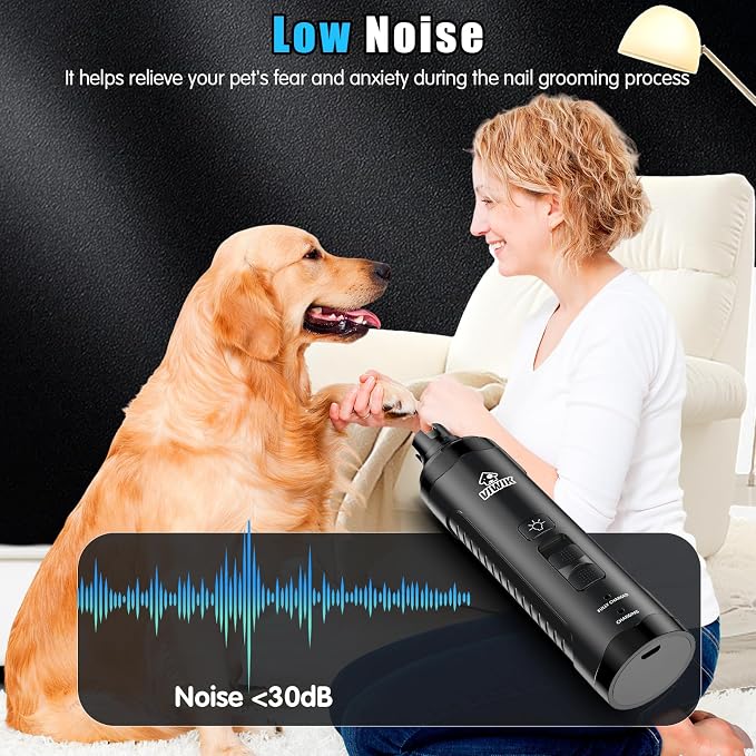 VIWIK Dog Nail Grinder & Trimmer Kit, Black