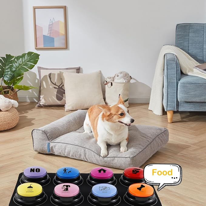 Dog Buttons for Communication Voice, 8 Pcs