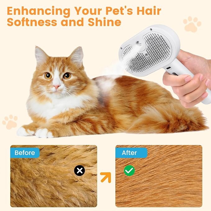 Dog Brush for Shedding，2025 New Model 3-in-1 Pet Hair Removal Comb, Green