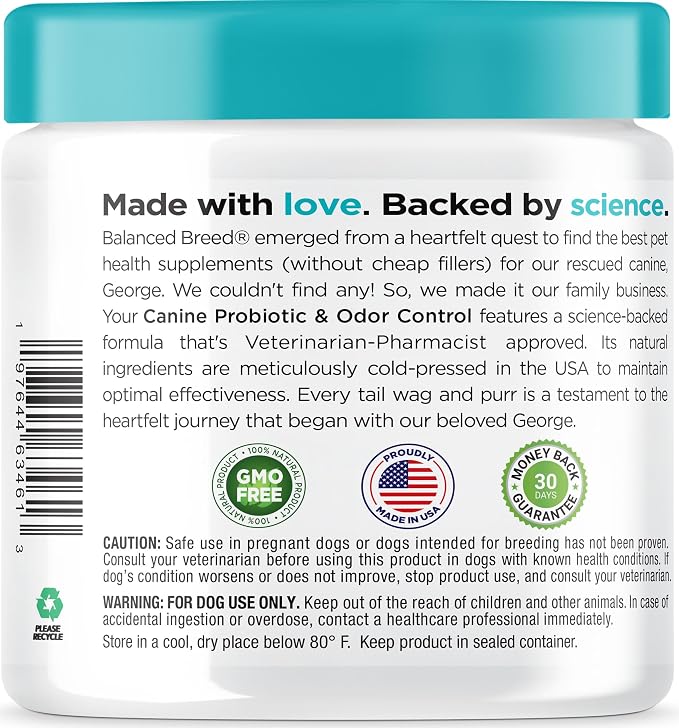 Natural Probiotics Dogs Digestive Health Soft Chews Gut Yeast Odor Control