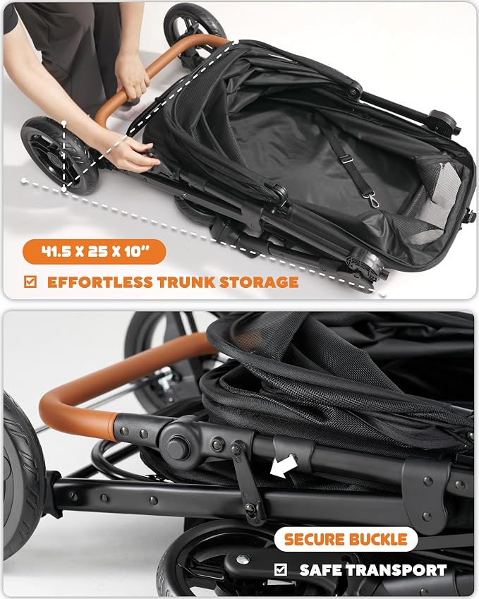 Zoosky Pet Stroller for Large Dogs - Up to 66lbs