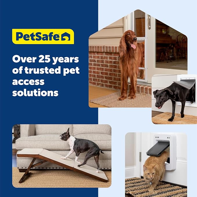 PetSafe CozyUp Wooden Pet Bed Ramp, White | Durable Wood Ramp with High-Traction Carpet Surface, for Small Dogs & Senior Dogs/Cats Up to 120 Lb, 70"L x 16"W x 25"H