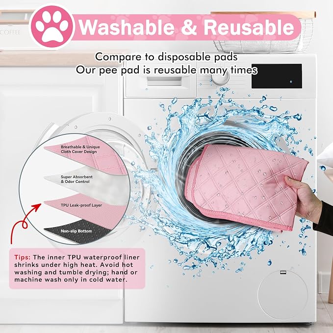 Dog & Cat Playpen with Carrying Case, Medium, Pink with Pad