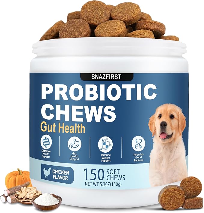 Probiotics for Dogs, Dog Probiotics Chews for Digestive Health &Gut Health