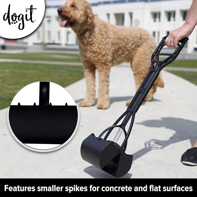 Dogit Jawz Dog Waste Scooper, Dog Pooper Scooper for Easy Pavement Pick Up, D128
