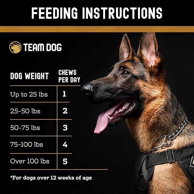 TEAM DOG Calming Chews, Melatonin, Chamomile, Large