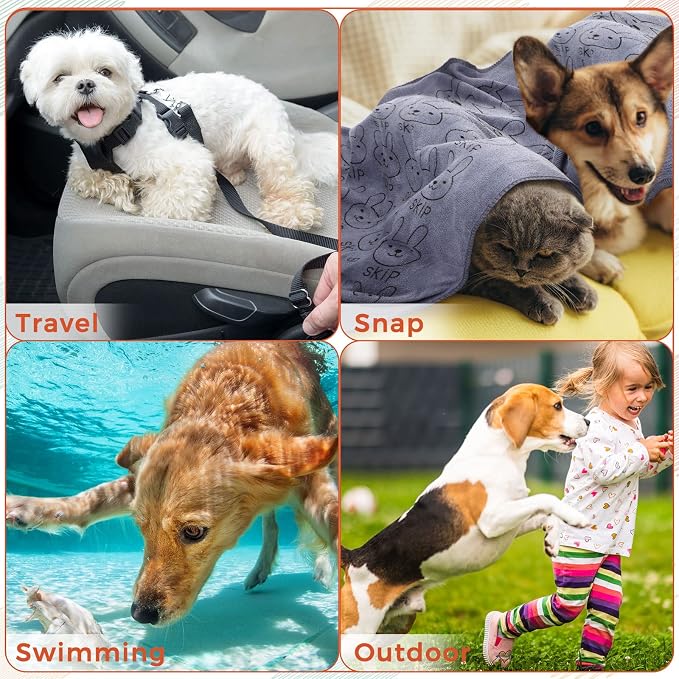 Irenare 12 Pcs Microfiber Dog Towels for Drying Dogs Cats, 20 x 40 Inch, Quick Drying Absorbent Pet Puppy Towels for Small Puppy Dog Cat Kitten Pet, Grooming Bathing Shower Travel Supplies(Multicolor)
