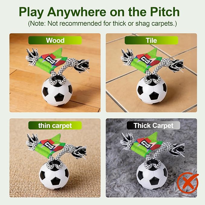 Official FIFA World Cup 2026 Edition - Interactive Dog Toys, Smart Dog Ball with Durable Rope, Automatic Moving and Rolling Ball Toys for Small Medium Large Dogs, Motion-Activated and USB Rechargeable