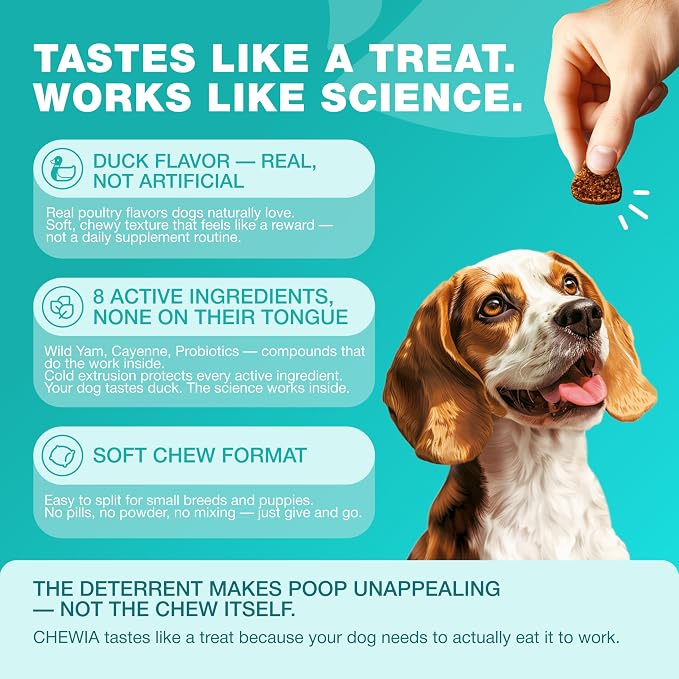 No Poo Chews for Dogs – Poop Eating & Stool Deterrent, Coprophagia Support
