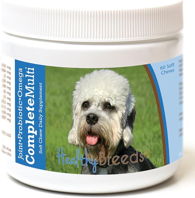 Healthy Breeds Dandie Dinmont Terrier All in One Multivitamin Soft Chew for Dogs 60 Count Chicken Flavor