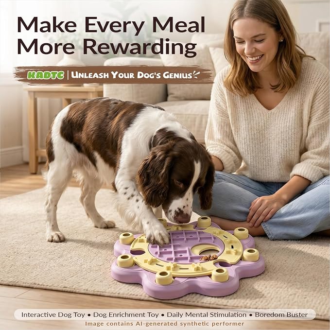 KADTC L Size 3 Levels, Dog Puzzle Toy, Slow Feeder & Enrichment for Dogs | Beginner-to-advanced step-by-step challenge offers brain exercise, burns energy, fights boredom, builds focus, curbs gulping.